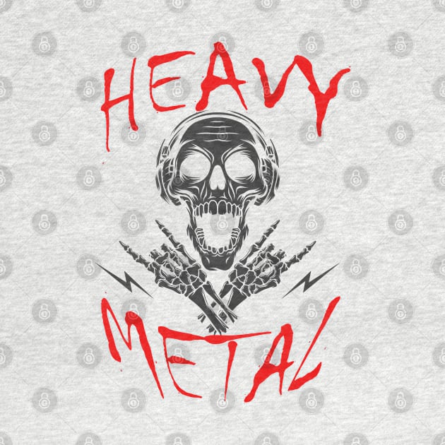 Heavy Metal Music Skull Head Metalhead by pabrun